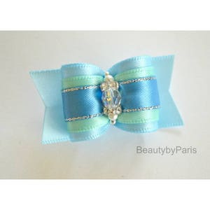 Blue Infusion 7/8&quot; Dog Bow