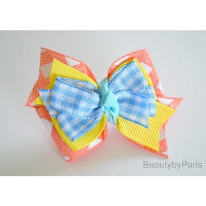 Spring Patch Pinwheel Dog Bow