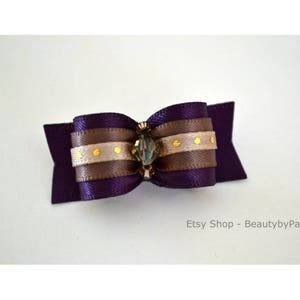 Pretty Plum 5/8&quot; Dog Bow