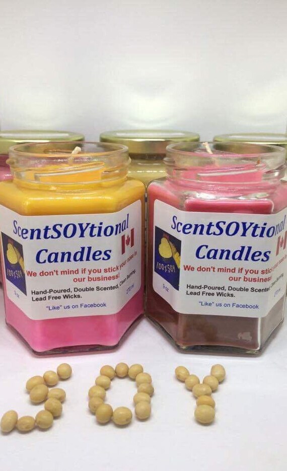 Soy Candles 120 Scents 9oz Hex Jar DoubleScented Etsy