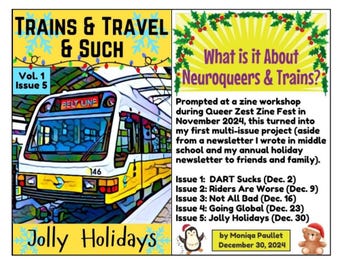 Trains and Travel and Such: Issue 5 Mini Zine (Digital Copy)