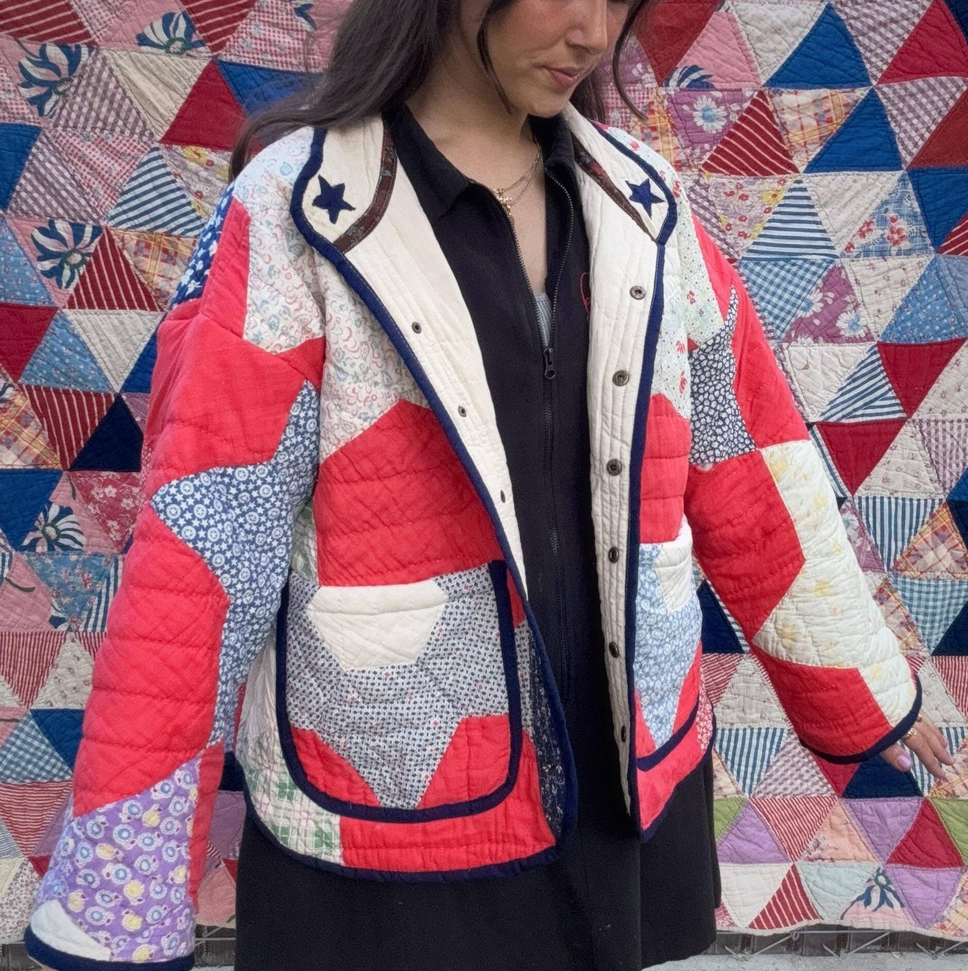 ジャケット・アウター vintage fabric feed sack jacket Feed Sack Jackets – Kind Words Vintage