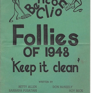 Benton Clio Follies 1948 Program Cape Girardeau Missouri