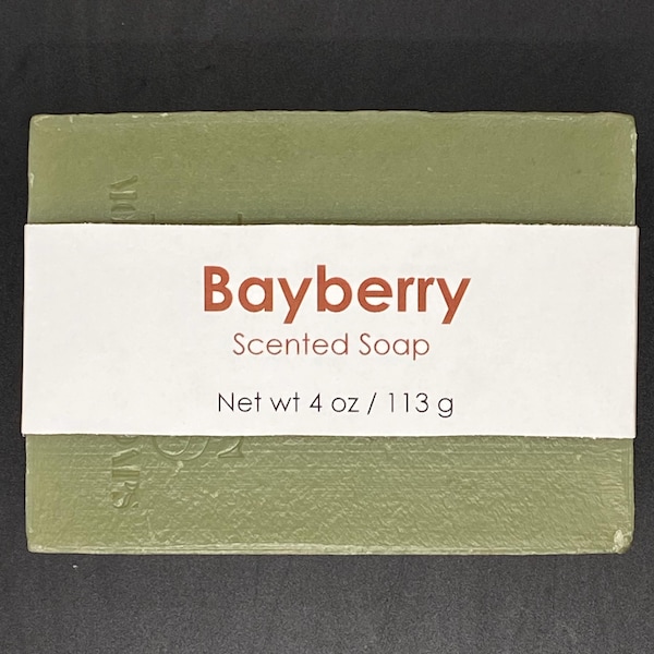 Bayberry Scented Cold Process Soap, 4 oz / 113 g bar