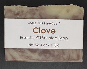 Clove Bud Scented Cold Process Soap, 4 oz / 113 g bar