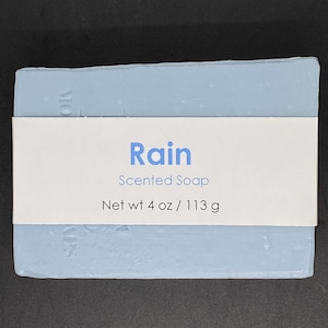 Rain Scented Cold Process Soap, 4 oz / 113 g bar