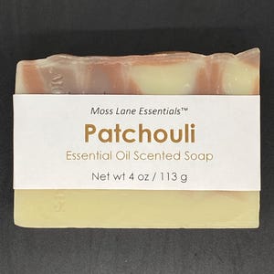 Patchouli Scented Cold Process Soap, 4 oz / 113 g bar
