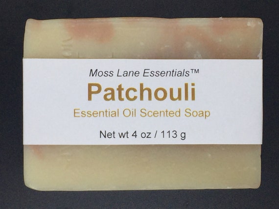 Patchouli Essential Oil Scented Cold Process Soap with Shea Butter, 4 oz / 113 g bar