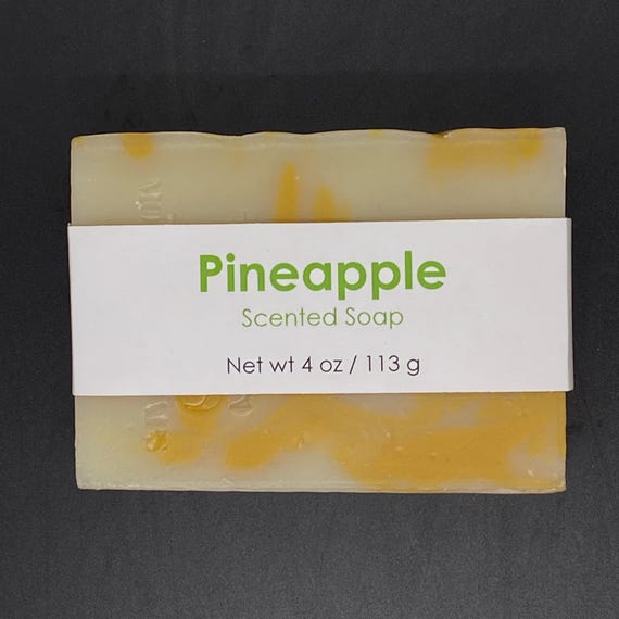 Pineapple Scented Cold Process Soap, 4 oz / 113 g bar