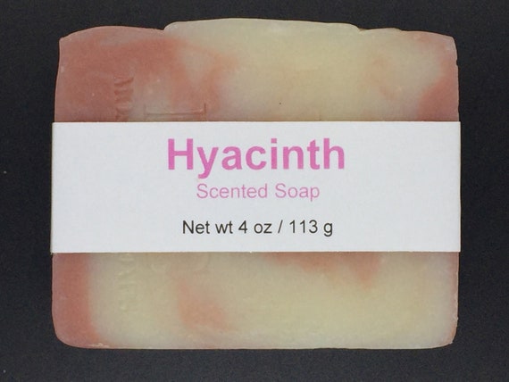 Hyacinth Scented Cold Process Soap with Shea Butter, 4 oz / 113 g bar