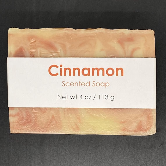 Cinnamon Scented Cold Process Soap with Shea Butter, 4 oz / 113 g bar