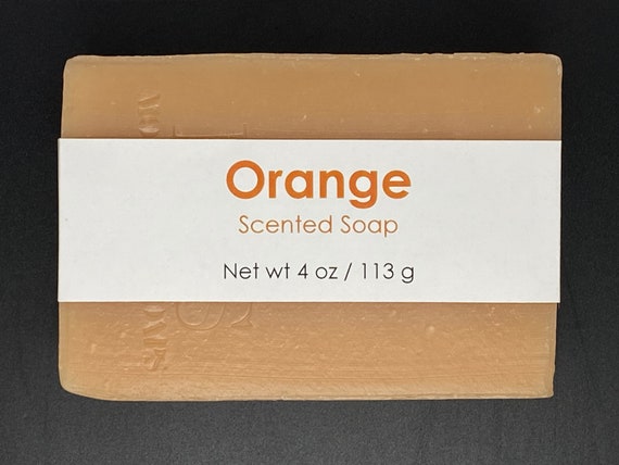 Orange Scented Cold Process Soap with She Butter, 4 oz / 113 g bar