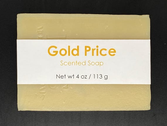 Gold Price Scented Cold Process Soap with Shea Butter for Men, 4 oz / 113 g bar