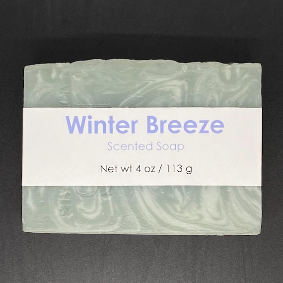 Winter Breeze Scented Cold Process Soap, 4 oz / 113 g bar