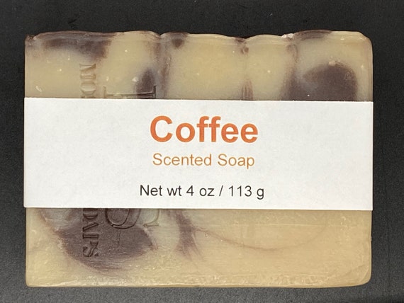 Coffee Scented Cold Process Soap with Shea Butter, 4 oz / 113 g bar