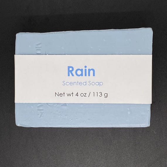 Rain Scented Cold Process Soap, 4 oz / 113 g bar