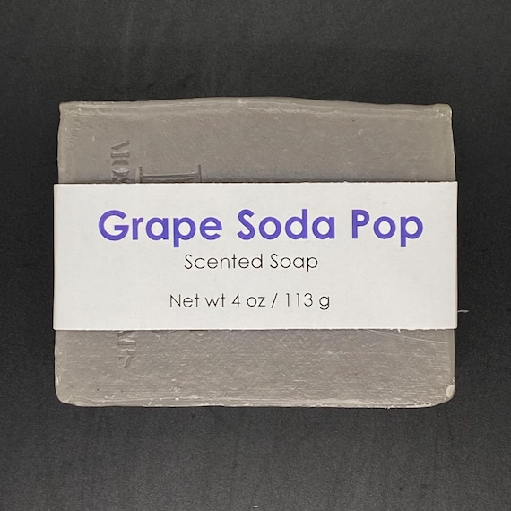 Grape Soda Scented Cold Process Soap, 4 oz / 113 g bar