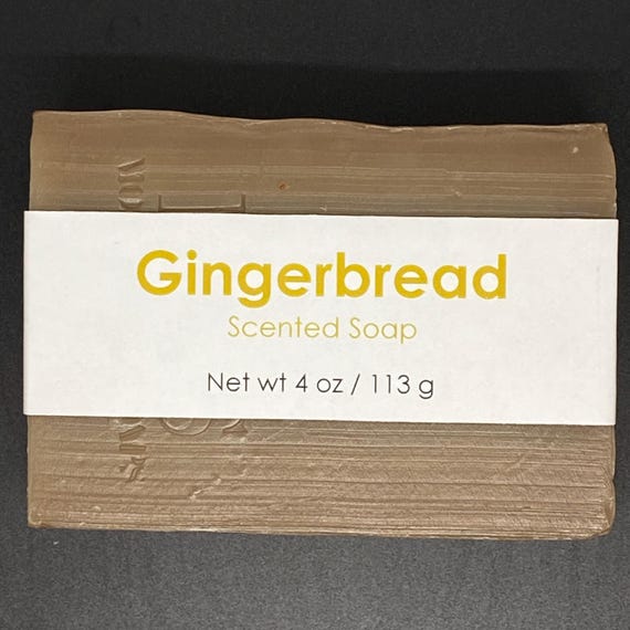 Gingerbread Scented Cold Process Soap, 4 oz / 113 g bar