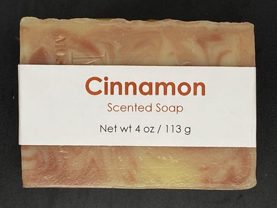 Cinnamon Scented Cold Process Soap with Shea Butter, 4 oz / 113 g bar