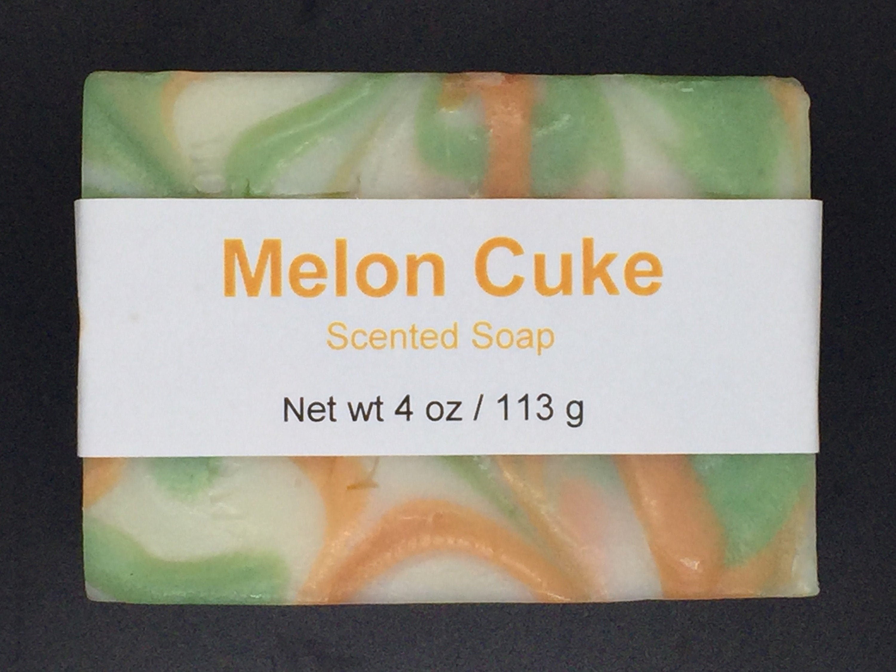 Melon and Cucumber Scented Cold Process Soap with Shea Butter, 4 oz