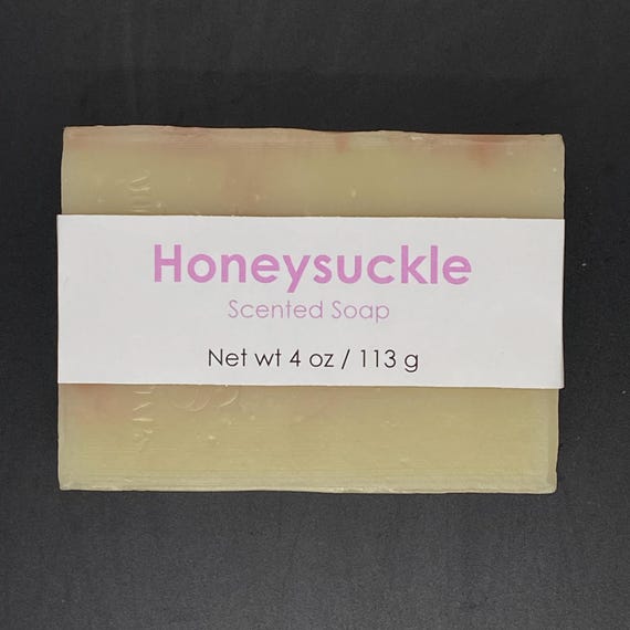 Honeysuckle Scented Cold Process Soap, 4 oz / 113 g bar