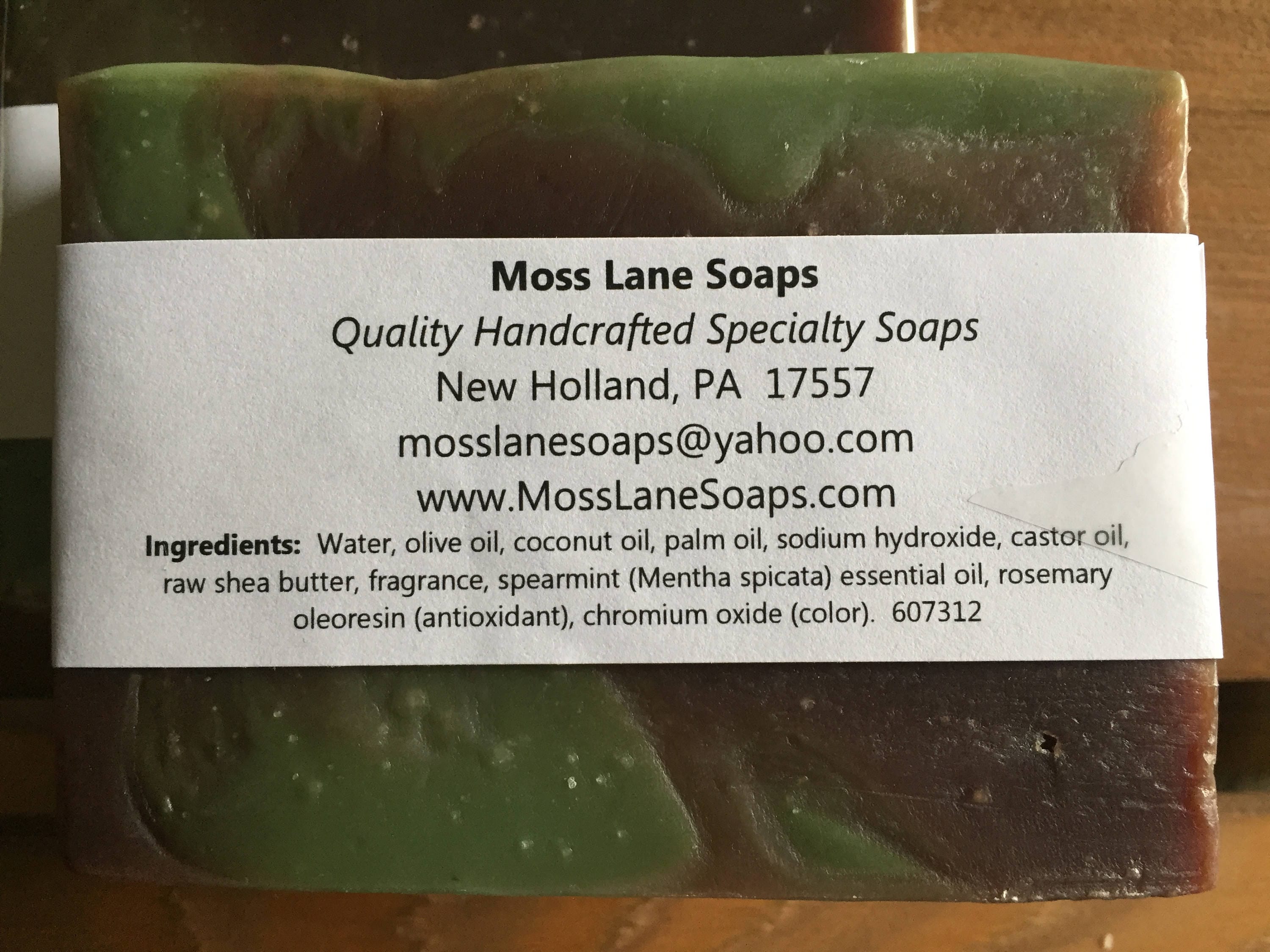 Vanilla Mint Scented Cold Process Soap with Shea Butter