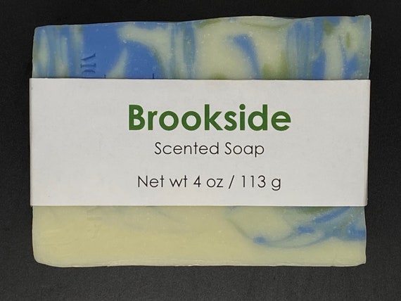 Brookside Scented Cold Process Soap with Shea Butter, 4 oz / 113 g bar