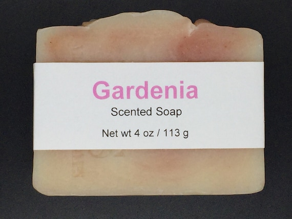 Gardenia Scented Cold Process Soap with Shea Butter, 4 oz / 113 g bar