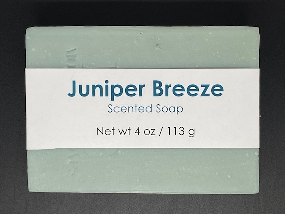 Juniper Breeze Scented Cold Process Soap with Shea Butter, 4 oz / 113 g bar