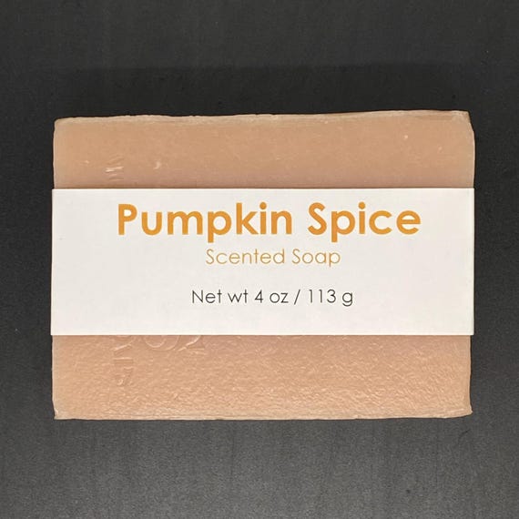 Pumpkin Spice Scented Cold Process Soap with Shea Butter, 4 oz / 113 g bar