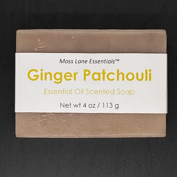 Ginger Patchouli Essential Oil Scented Soap, 4 oz / 113 g bar