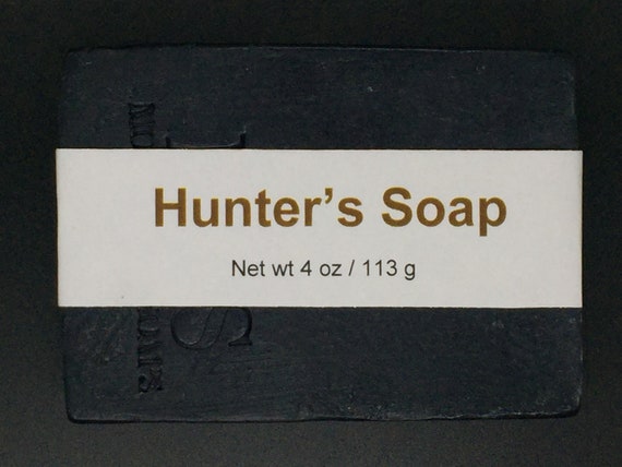 Dirt Scented Activated Charcoal Cold Process Soap for Hunters, 4 oz / 113 g bar