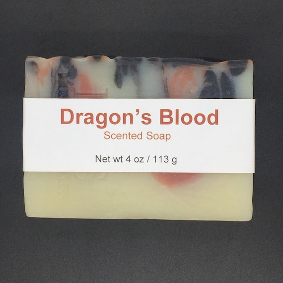 Dragon’s Blood Scented Cold Process Soap with Shea Butter, 4 oz / 113 g bar