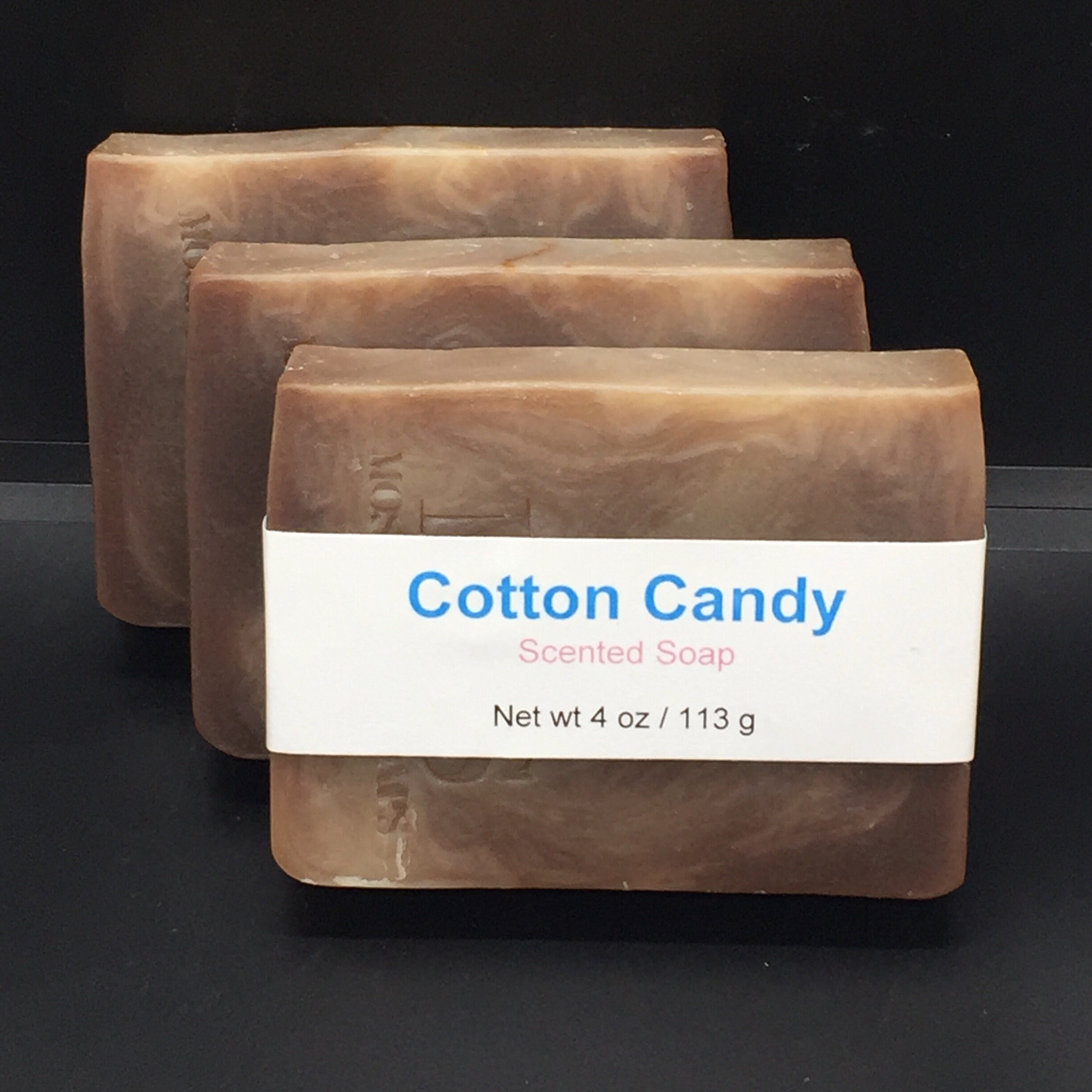 Cotton Candy Scented Cold Process Soap with Shea Butter, 4 oz / 113 g bar