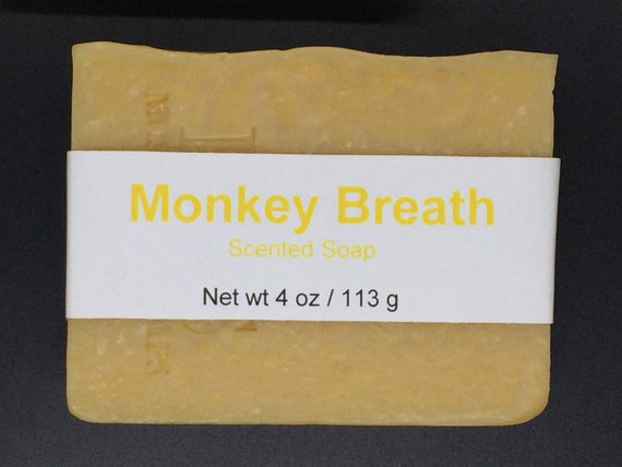 Monkey Breath Banana and Fruit Scented Cold Process Soap with Shea Butter, 4 oz / 113 g bar