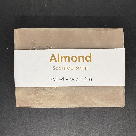 Almond Scented Cold Process Soap, 4 oz / 113 g bar