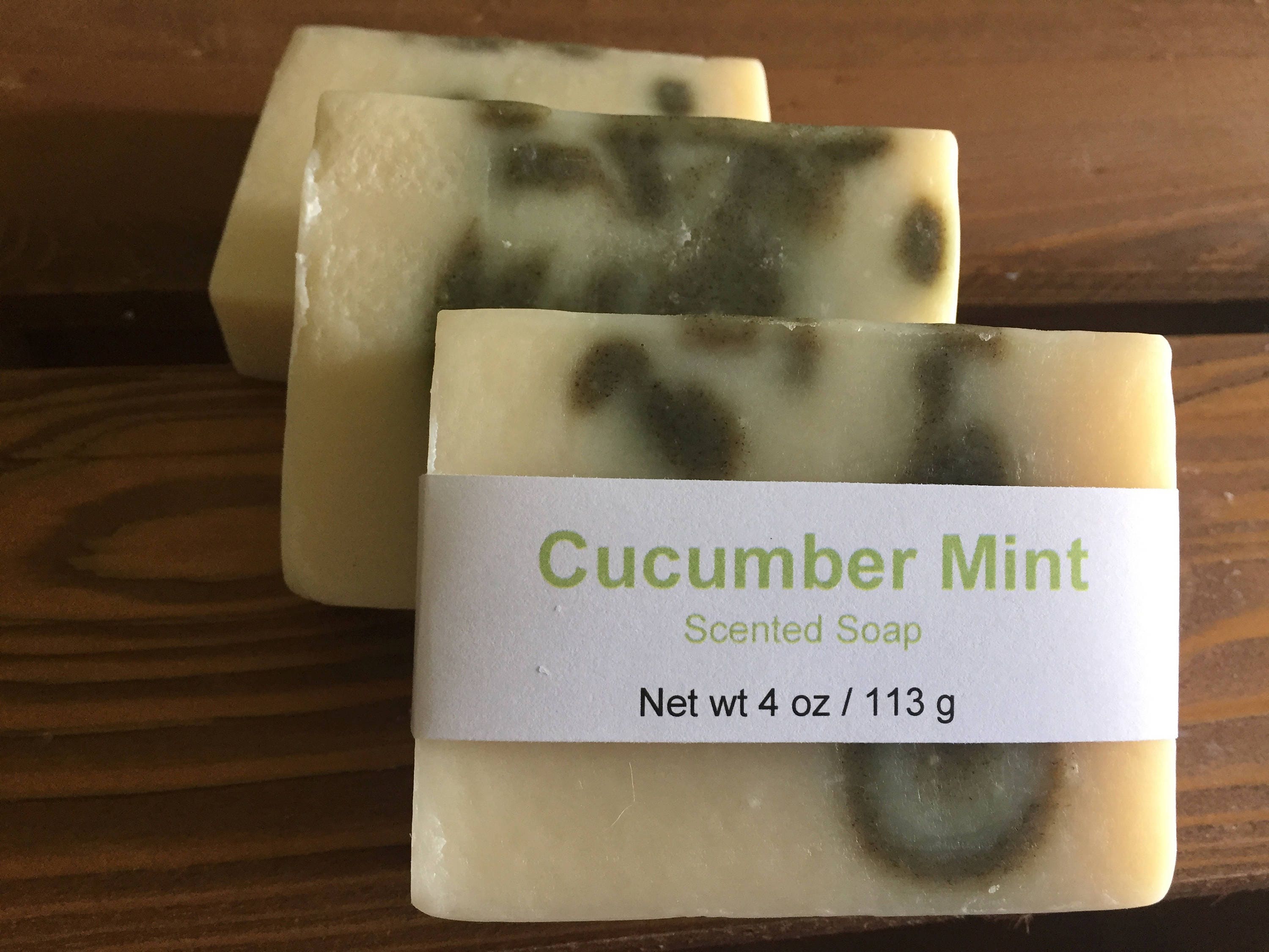 Cucumber Mint Scented Cold Process Soap with Shea Butter