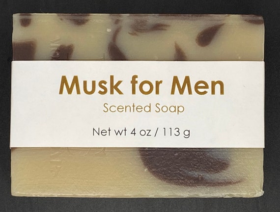 Musk for Men Scented Cold Process Soap with Shea Butter, 4 oz / 113 g bar