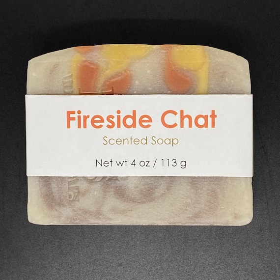 Fireside Chat--Whiskey Scented Cold Process Soap, 4 oz / 113 g bar
