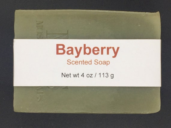 Bayberry Scented Cold Process Soap with Shea Butter, 4 oz / 113 g bar