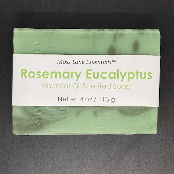 Rosemary Eucalyptus Scented Cold Process Soap, 4 oz / 113 g bar