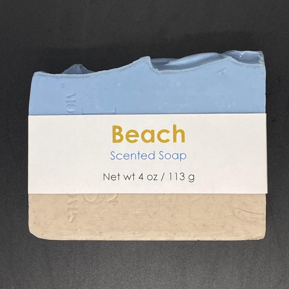 Beach Scented Cold Process Soap, 4 oz / 113 g bar
