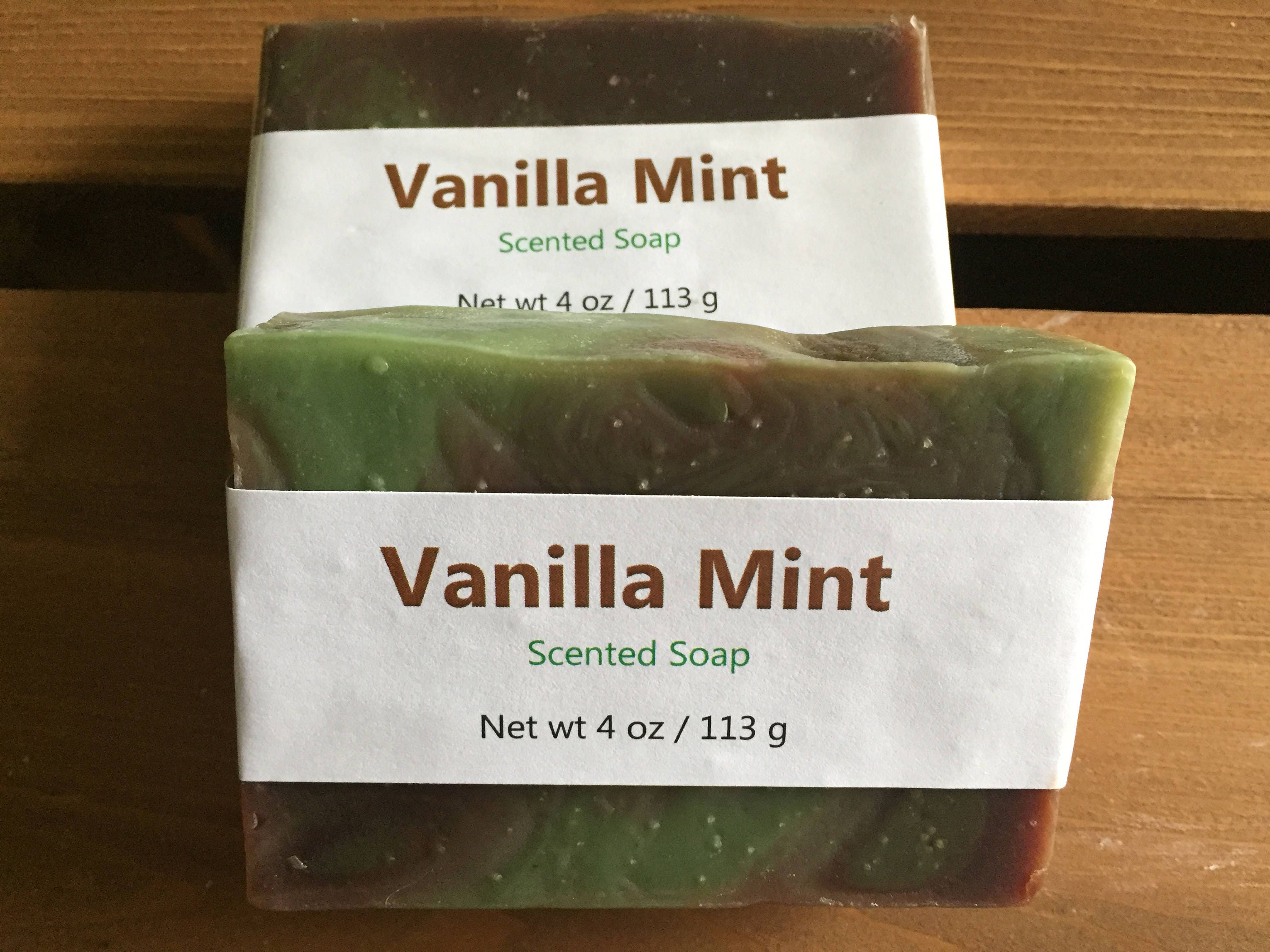 Vanilla Mint Scented Cold Process Soap with Shea Butter
