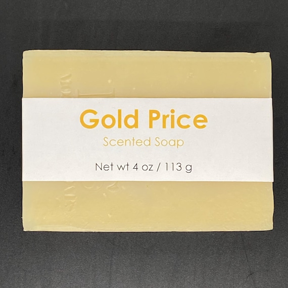 Gold Price Scented Cold Process Soap for Men, 4 oz / 113 g bar