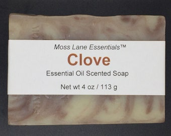 Clove Bud Essential Oil Scented Cold Process Soap with Shea Butter, 4 oz / 113 g bar