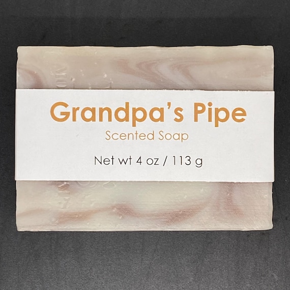 Grandpa’s Pipe Scented Cold Process Soap, 4 oz / 113 g bar