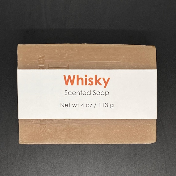 Whisky Scented Cold Process Soap, 4 oz / 113 g bar