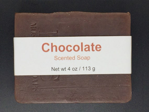 Chocolate Scented Cold Process Soap with Shea Butter, 4 oz / 113 g bar