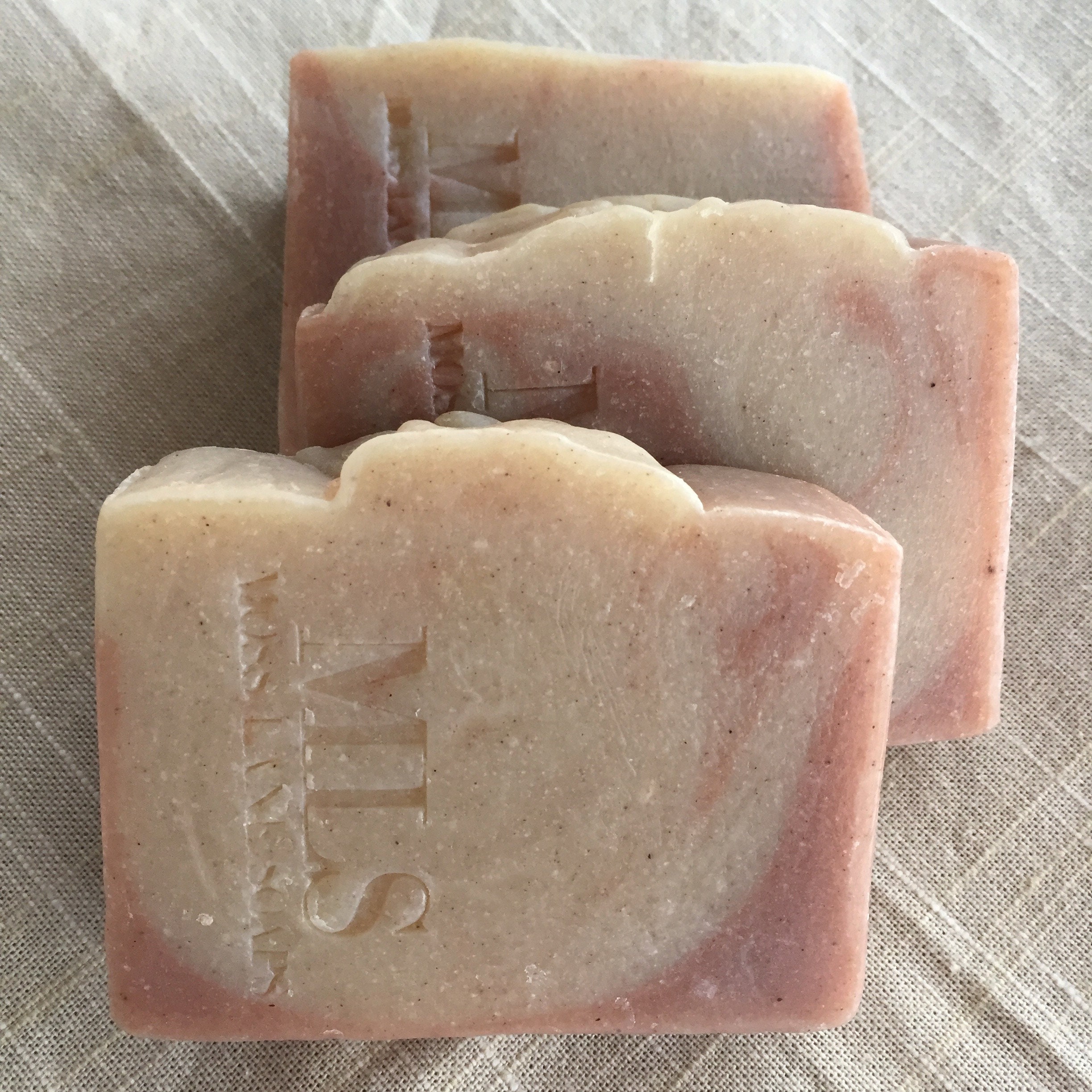 Leather Scented Cold Process Soap with Shea Butter, 4 oz / 113 g bar