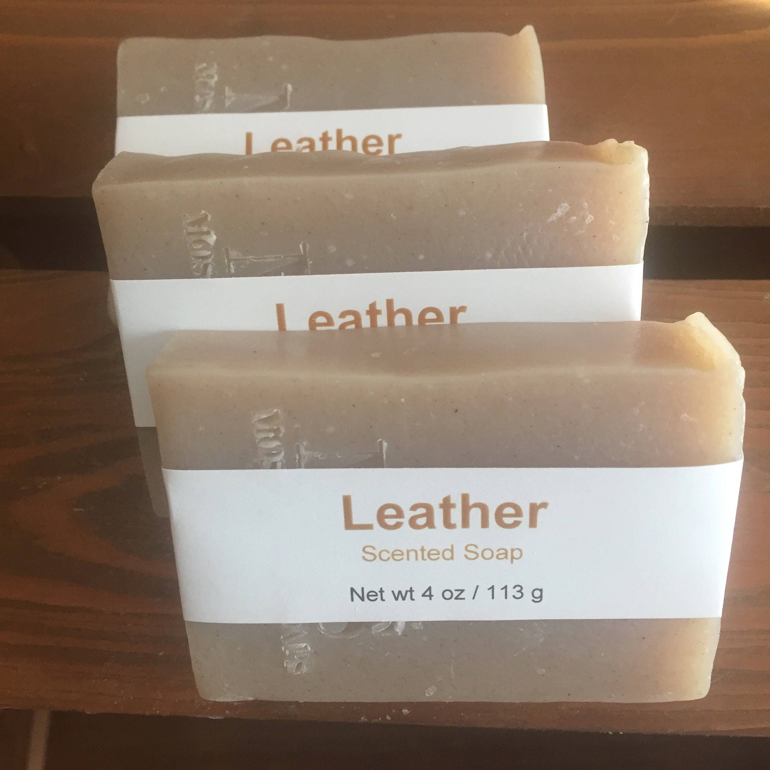 Leather Scented Cold Process Soap with Shea Butter